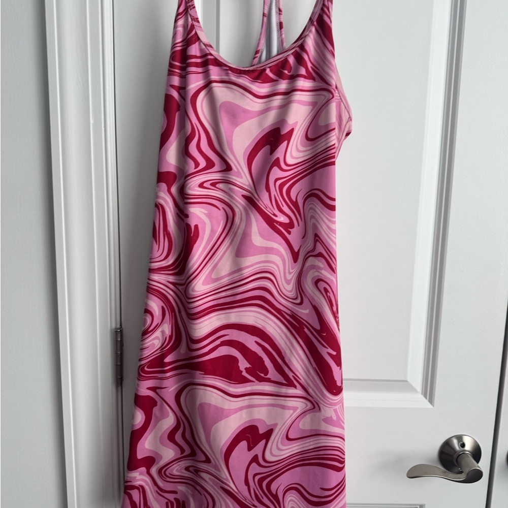 Pink and Red Swirl Pattern Golf - Tennis Athletic Dress